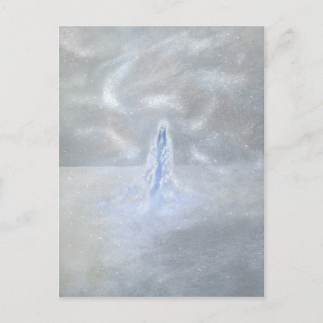 Dam i Snö Vykort (Framsida)