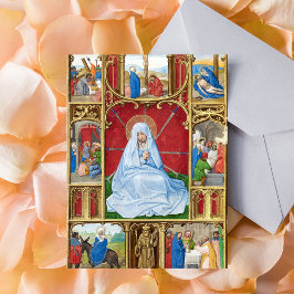 Dam i Sorrows Påsk lånade Religiösa medeltida Vykort