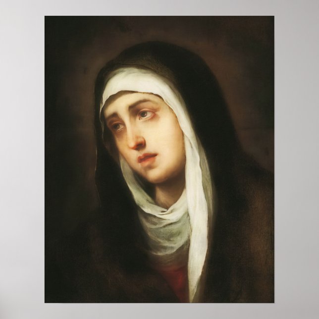 Dam i Sorrows Virgin Mary Dolorosa Poster (Framsidan)