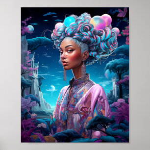 Dam i Surreal World American Art Lila Poster