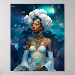 Dam i Surreal World Cosmic American Art Poster