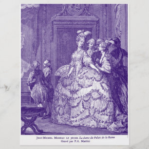 Dam i väntan på Marie Antoinette Reklamblad