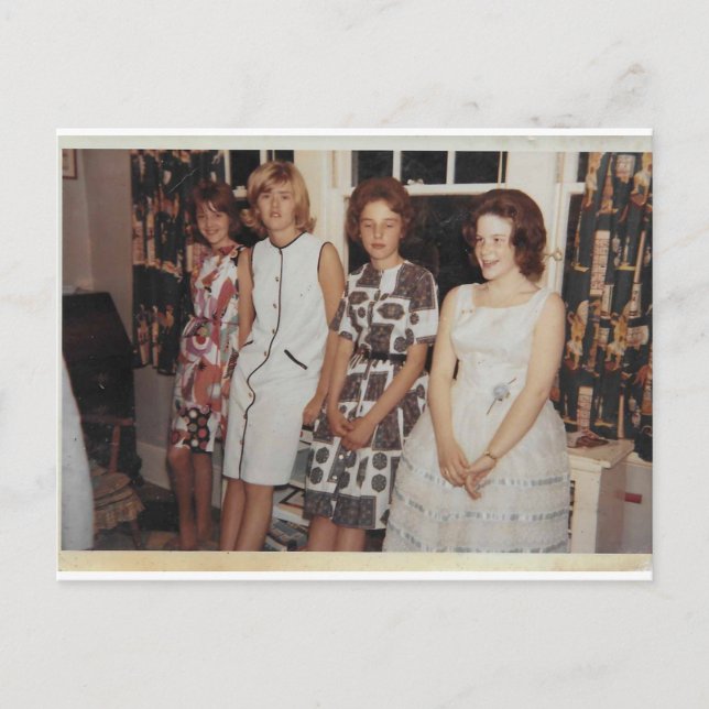 dam i väntan på vykort (Framsida)