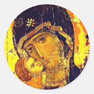 Dam i Vladimir Runt Klistermärke