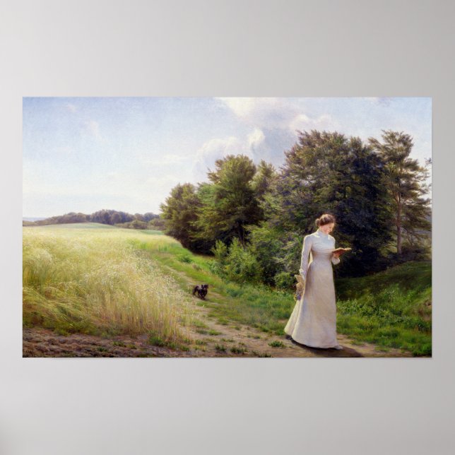 Dam i White Reading Poster (Framsidan)