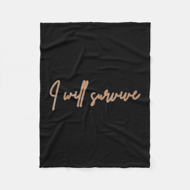 Dam I Will Survive - Rolig Motiverande &amp; Ikoni Fleecefilt (Framsidan)
