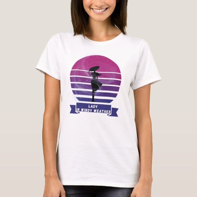 Dam i Windy Weather T Shirt (Framsida)