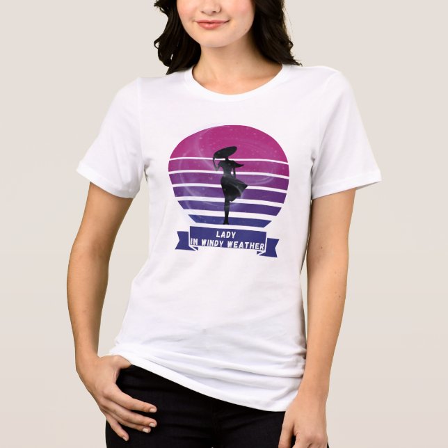 Dam i Windy Weather T Shirt (Framsida)