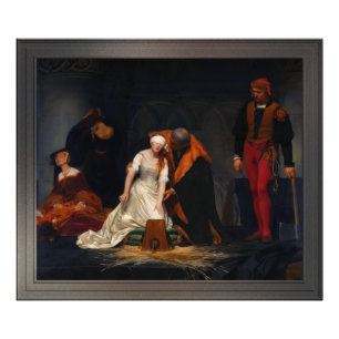 Dam Jane Grått avrättades av Paul Delaroche Fototryck