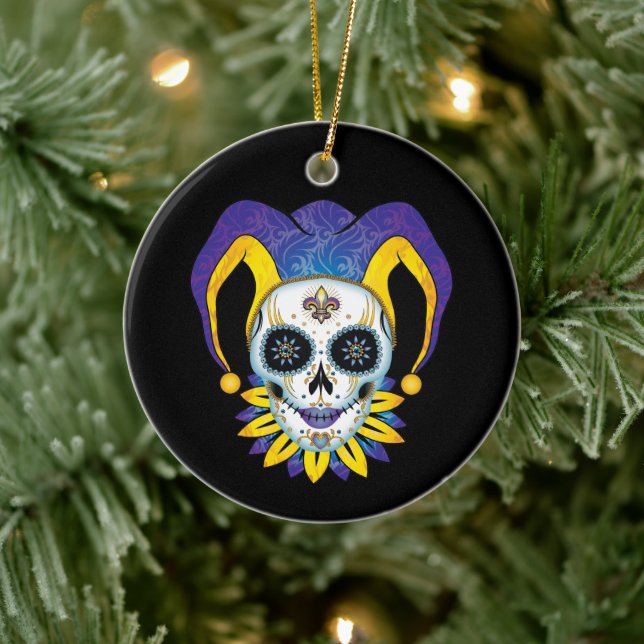 Dam Jester Skull Julgransprydnad Keramik (Träd)