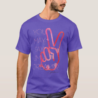 Dam John Lennon Dreamer VNeck retro vän T Shirt