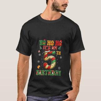 Dam Jul Ho Ho Ho Det är min 5-års födelsedag Xmas T Shirt