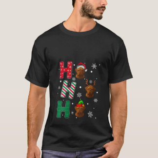 Dam Jul Ho Ho Ho Dogue De Bordeaux Hundälskare Kri T Shirt