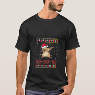 Dam Julhatt Dabbing Pika Ho Ho Ho Rolig ful T Shirt