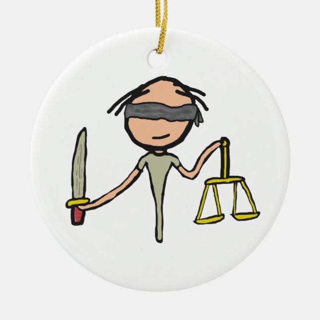 Dam Justice Julgransprydnad Keramik (Framsidan)