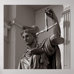 Dam Justice Statue, Virginia City, Nevada Poster