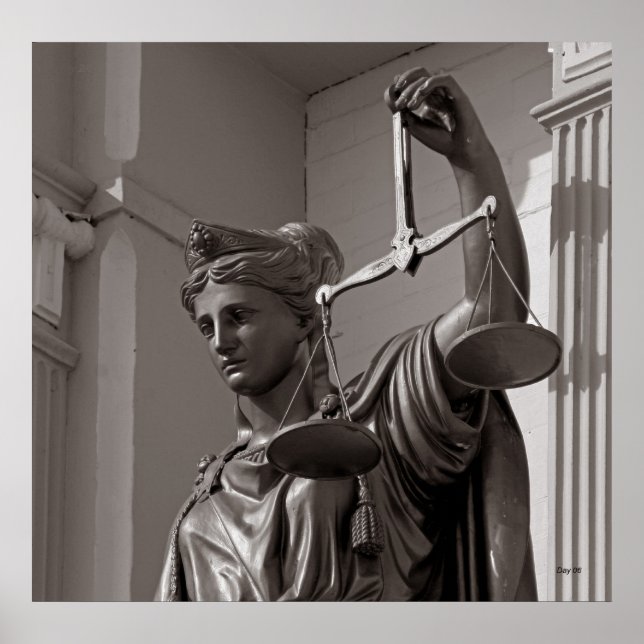 Dam Justice Statue, Virginia City, Nevada Poster (Framsidan)