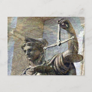 Dam Justice Statue Vykort