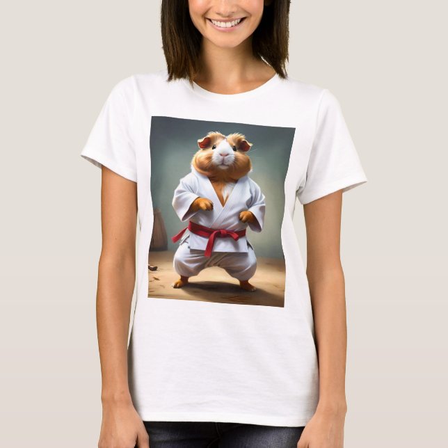 Dam Karate Marsvin, Tshirt T Shirt (Framsida)
