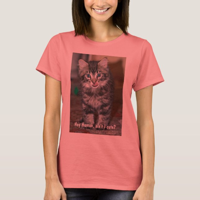 Dam Kitten T Tee Shirt (Framsida)