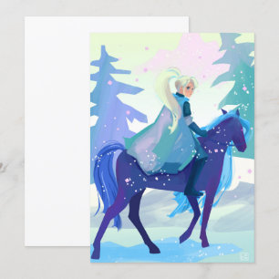 Dam Knight i Snowy Forest Julkort