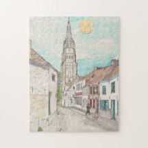 Dam kyrka, Brygge Belgium Cityscape