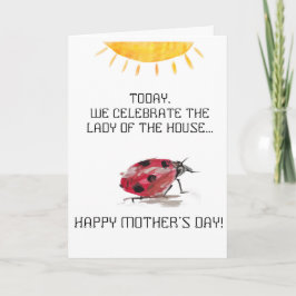 Dam (ladybug) för House-Mors dag Card Kort