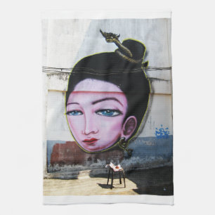 Dam Lao Graffiti Street Art Kökshandduk