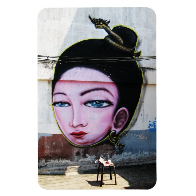 Dam Lao Graffiti Street Art Magnet (Vertikal)