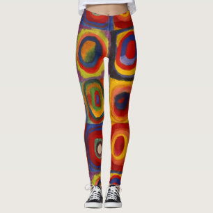 Dam Leggings med Kandinsky's Squares