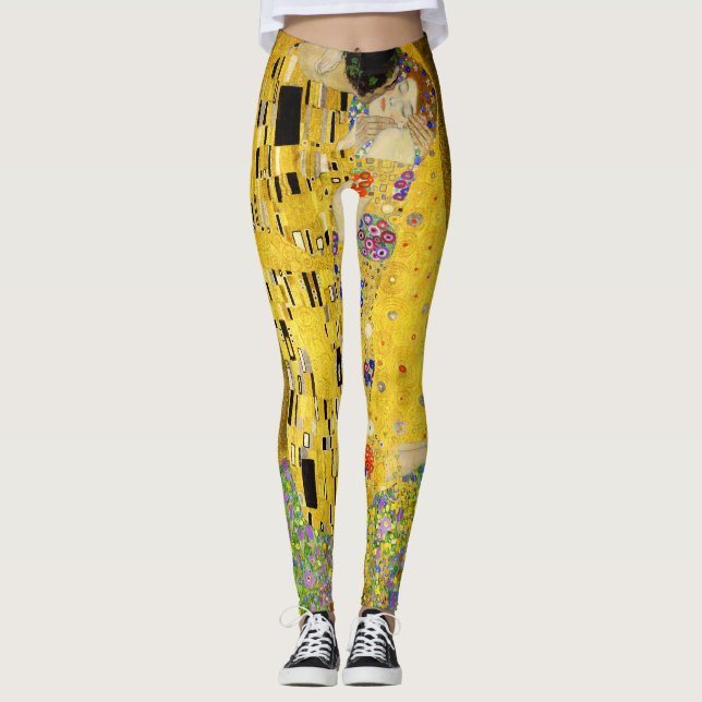 Dam Leggings med Klimt's The Kiss (Framsida)