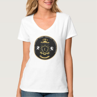 Dam Lewis Crest v-ringad t-shirt