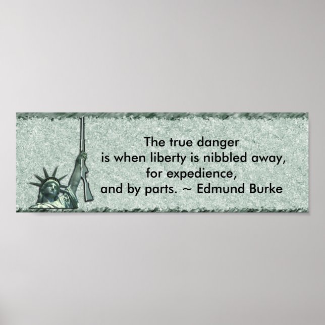 DAM LIBERTY - BUMPER STICKER - EDMUND BURKE QUOTE POSTER (Framsidan)