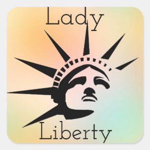 Dam Liberty Fyrkantigt Klistermärke
