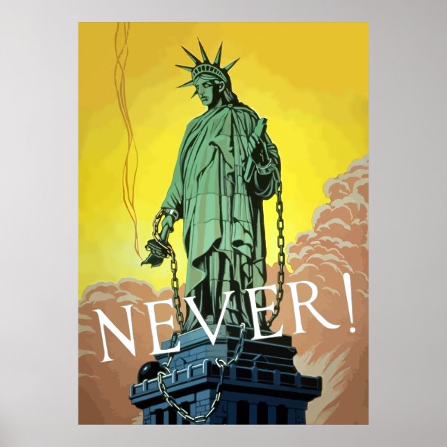 Dam Liberty in Chains - Aldrig Poster (Framsidan)