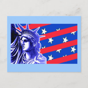 Dam Liberty in Patriotic Färg Products Vykort