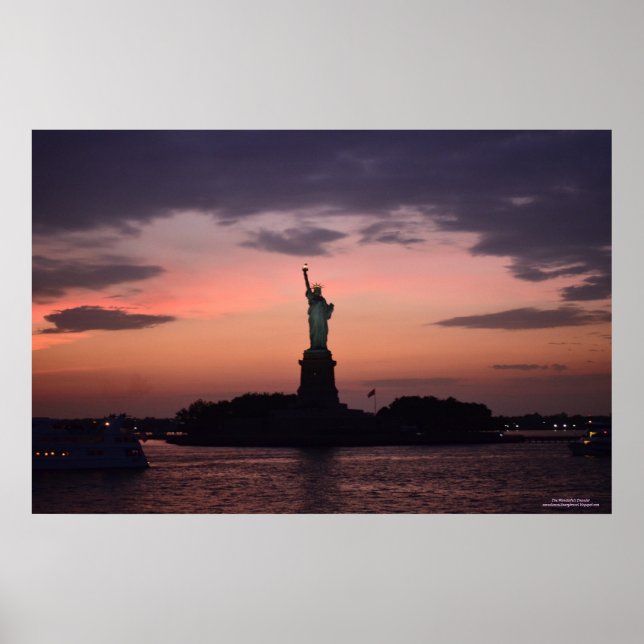 Dam Liberty in Sunset Poster (Framsidan)