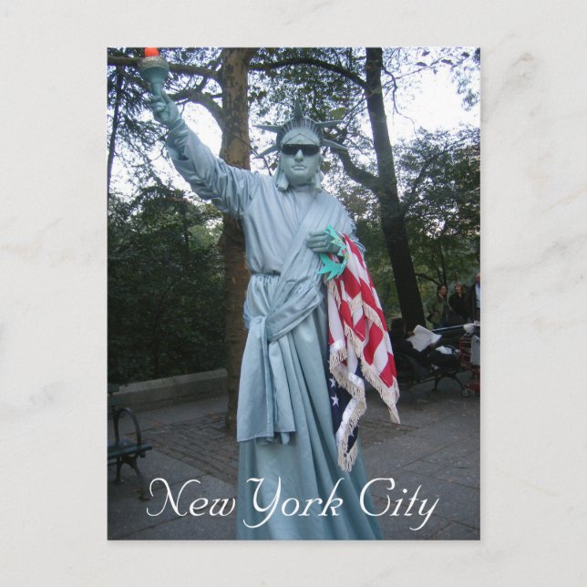"Dam? Liberty" New York City Postcard Vykort (Framsida)