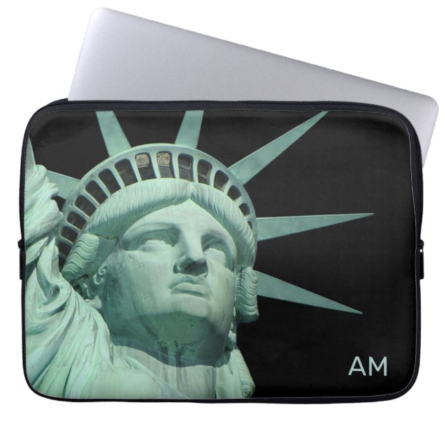 Dam Liberty och Monogram på Black Laptop Fodral (Framsidan)