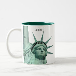 Dam Liberty on White Två-Tonad Mugg