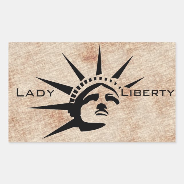 Dam Liberty Rektangulärt Klistermärke (Framsida)