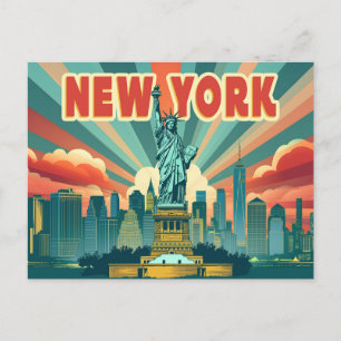 Dam Liberty Says Hej: New York City Vykort