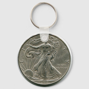 Dam Liberty Silver dollar Nyckelring