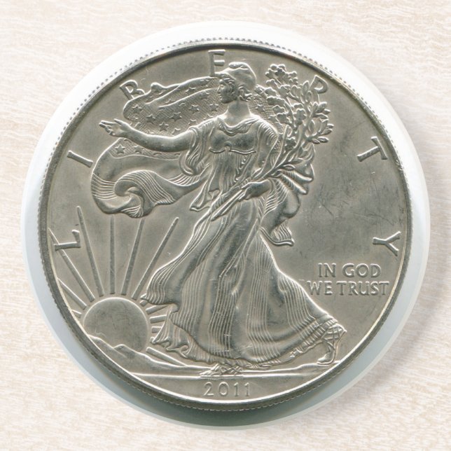 Dam Liberty Silver-dollar Underlägg (Framsidan)