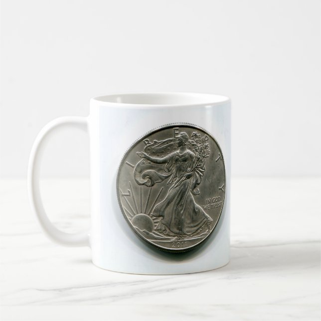 Dam Liberty Silver-dollarkaffe Kopp (Vänster)