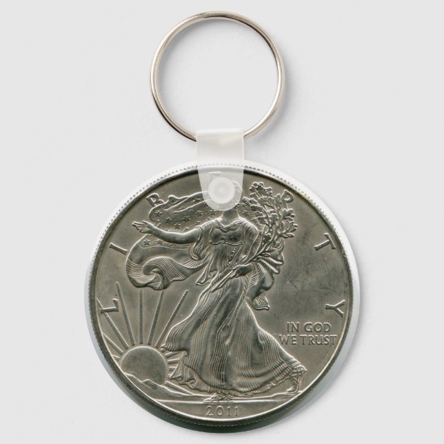 Dam Liberty Silver-dollarns Nyckelring (Framsida)