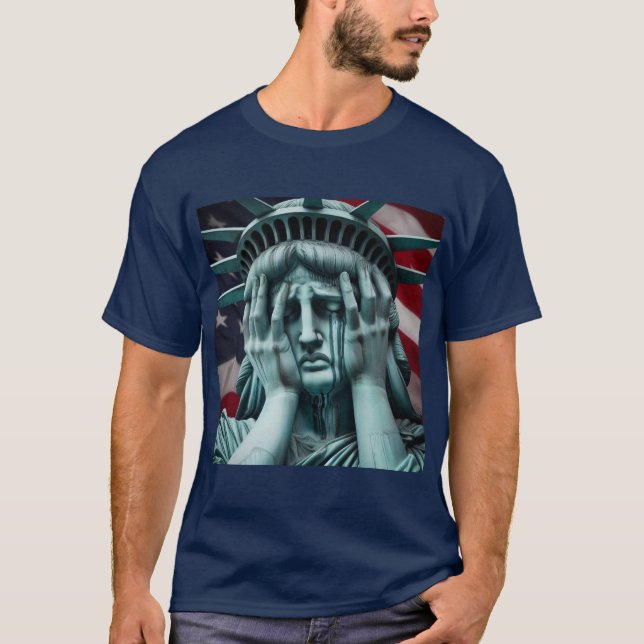 Dam Liberty sörjer vår nuvarande situation. T Shirt (Framsida)
