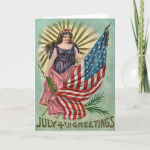Dam Liberty Stars & Rand Vintage 4 juli Kort