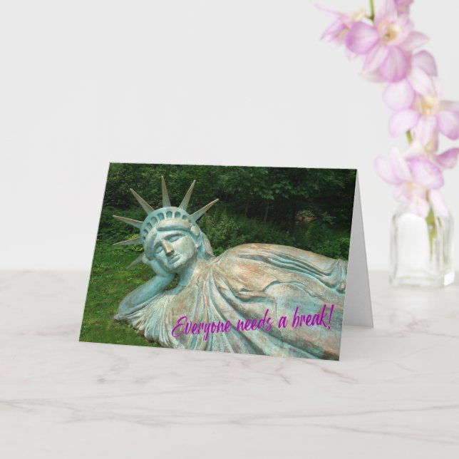 Dam Liberty tar en paus. NYC - H-kort Kort (Orkide)