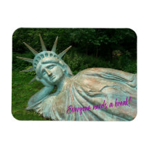Dam Liberty tar ett Break - fotomagnet